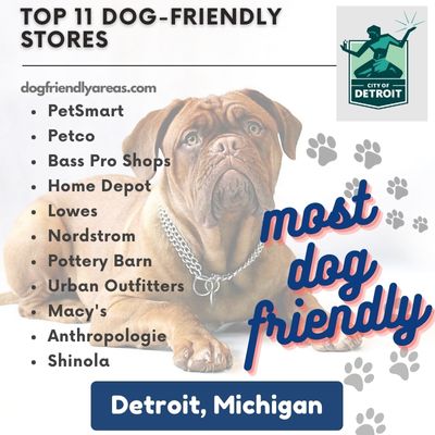 11 Most Dog Friendly Stores in Detroit, Michigan